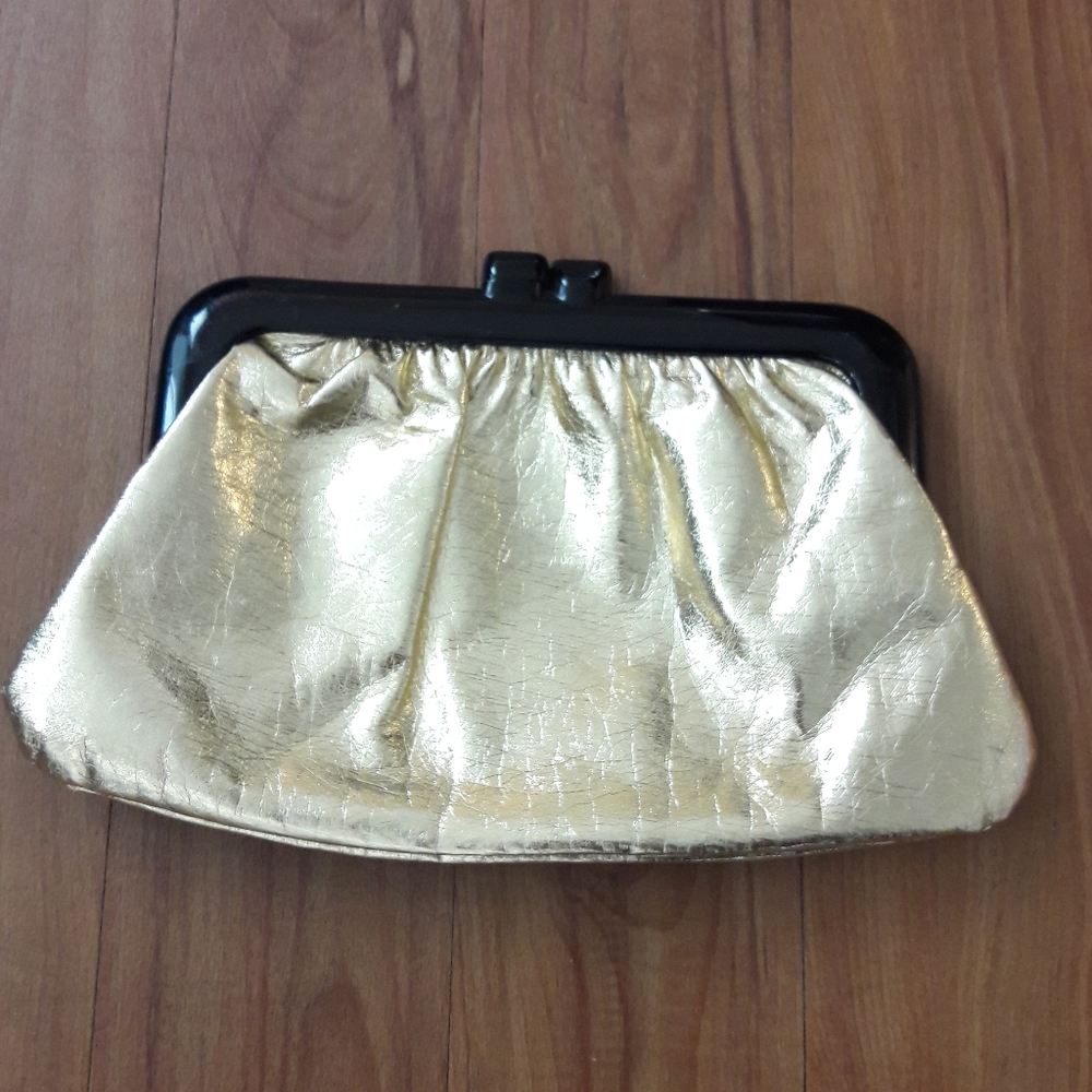 🦋 Rga Womens Vintage Gold Clutch Bag Purse